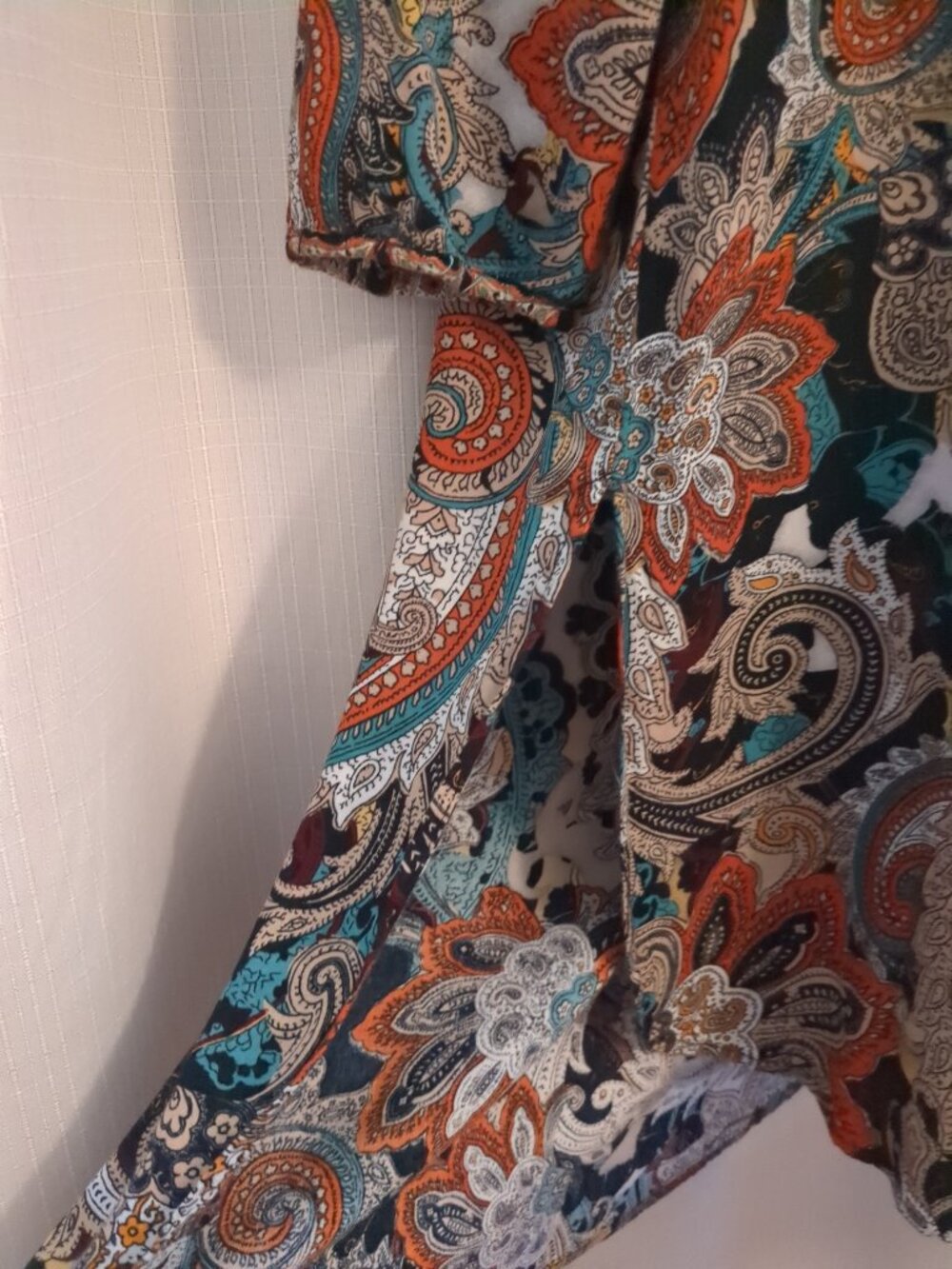 S Boho Fig & Flower 3/4 Sleeve Mini Dress Tunic Top - Picture 9 of 16